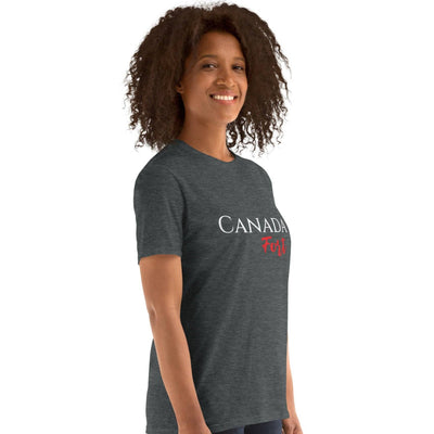 Canada fort t-shirt with white and red print O Canada clothing stylish, cool and comfortable t-shirt, proud canadian t-shirt, chandail Canada fort