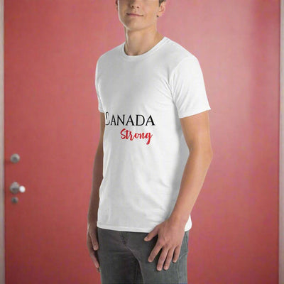 White Canada Strong  T-Shirt O Canada Clothing to wear your Canadian pride in style