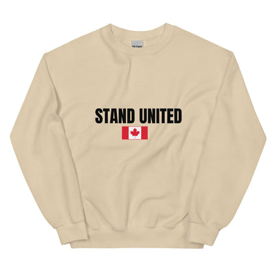 Unisex, classic crew neck Canada sweatshirt, Stand United O Canada clothing, trendy and stylish, beige Canada Strong sweater